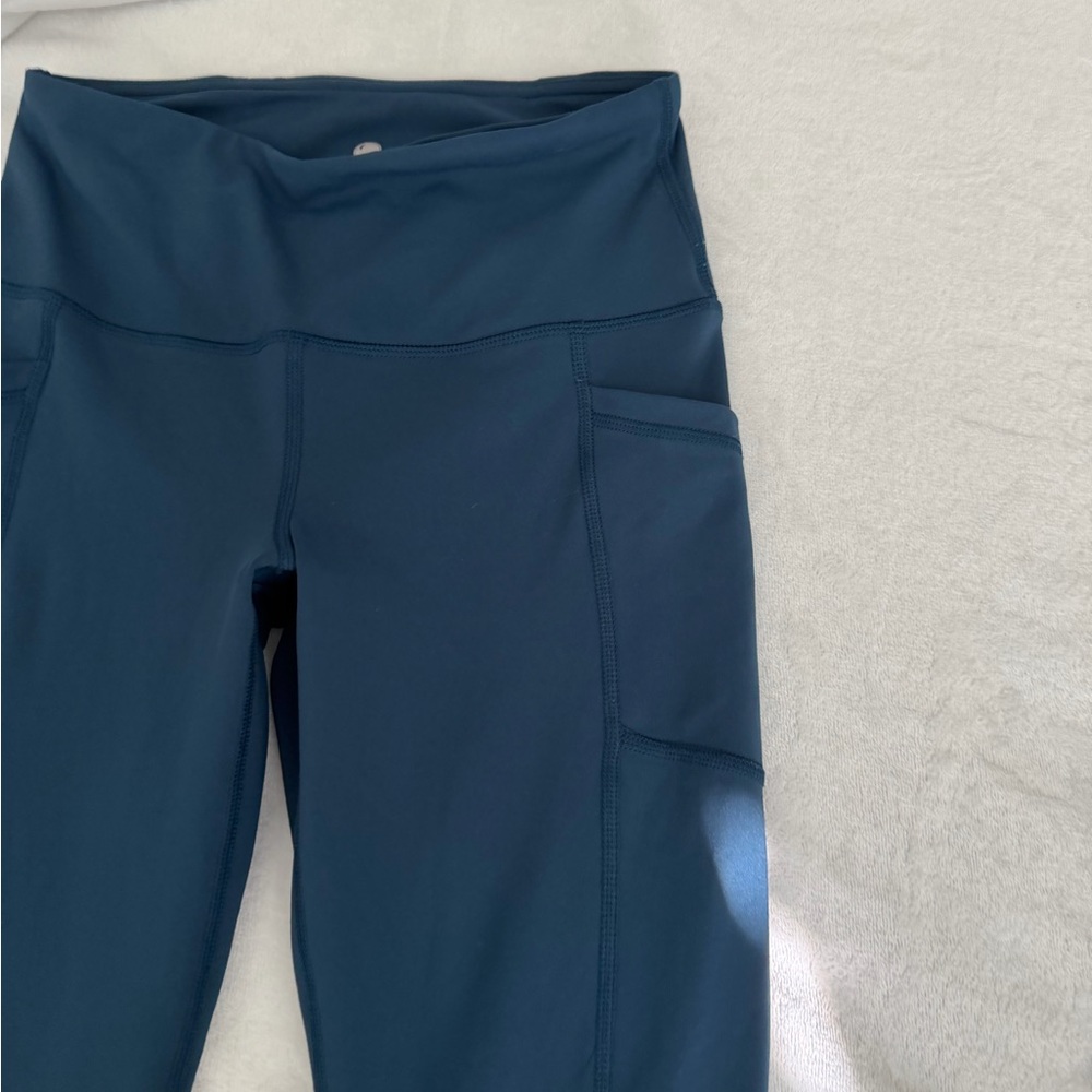 Yogalicious Dark Blue Active Leggings with Side Pockets - Picture 2 of 3